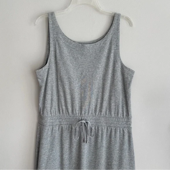 Haven Well Within Womens Cotton Interlock Tie Waist Midi Dress Gray Size Large - Picture 6 of 8